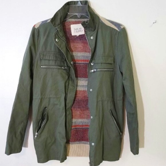 Thread & Supply utility jacket with Aztec sweater back - XS - Picture 1 of 5